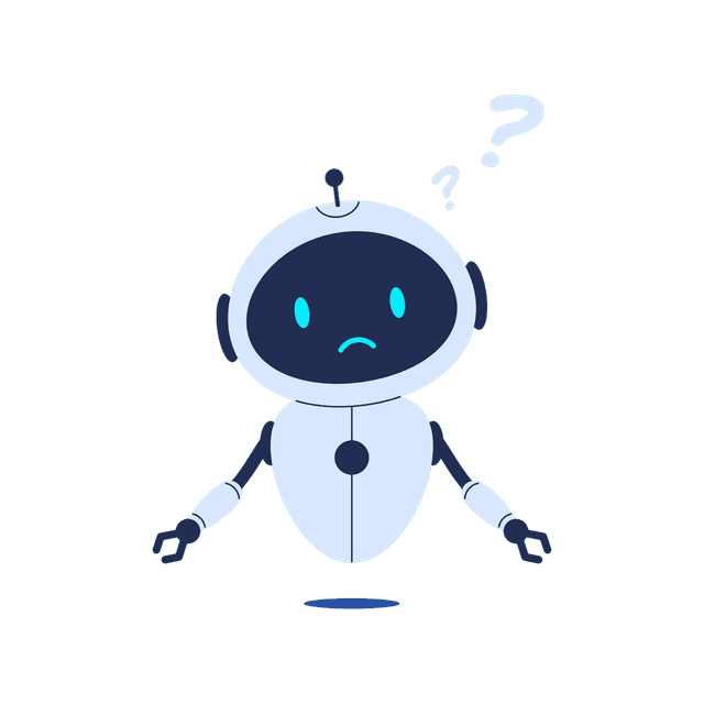 疑問を持つロボット